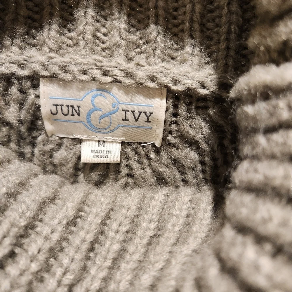 Jun & Ivy Francescas Turtleneck Cable Knit Chunky Sweater - Picture 4 of 8